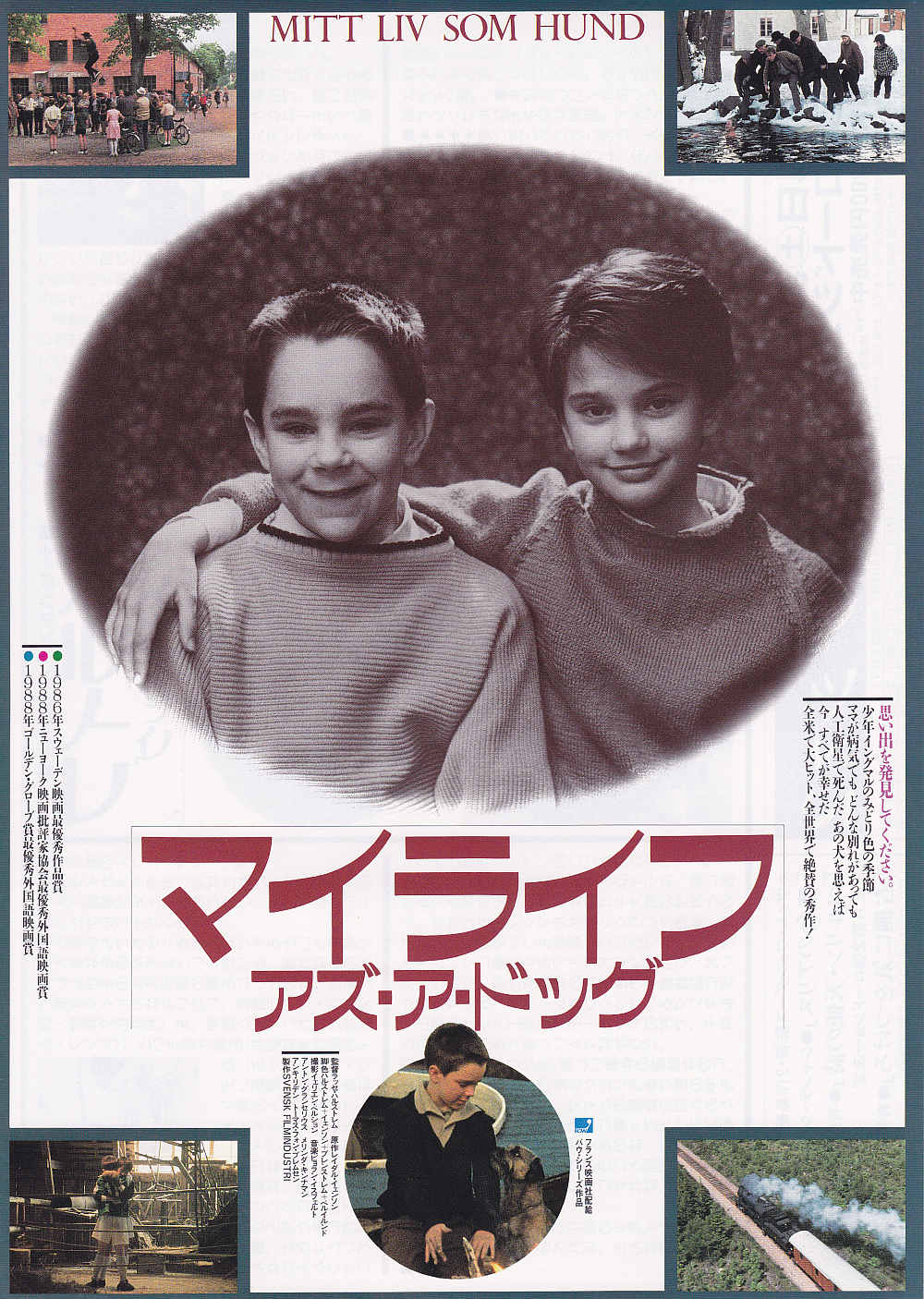 My Life As A Dog -Mitt Liv Som Hund Japanese Chirashi Mini Ad-Flyer Poster 1985