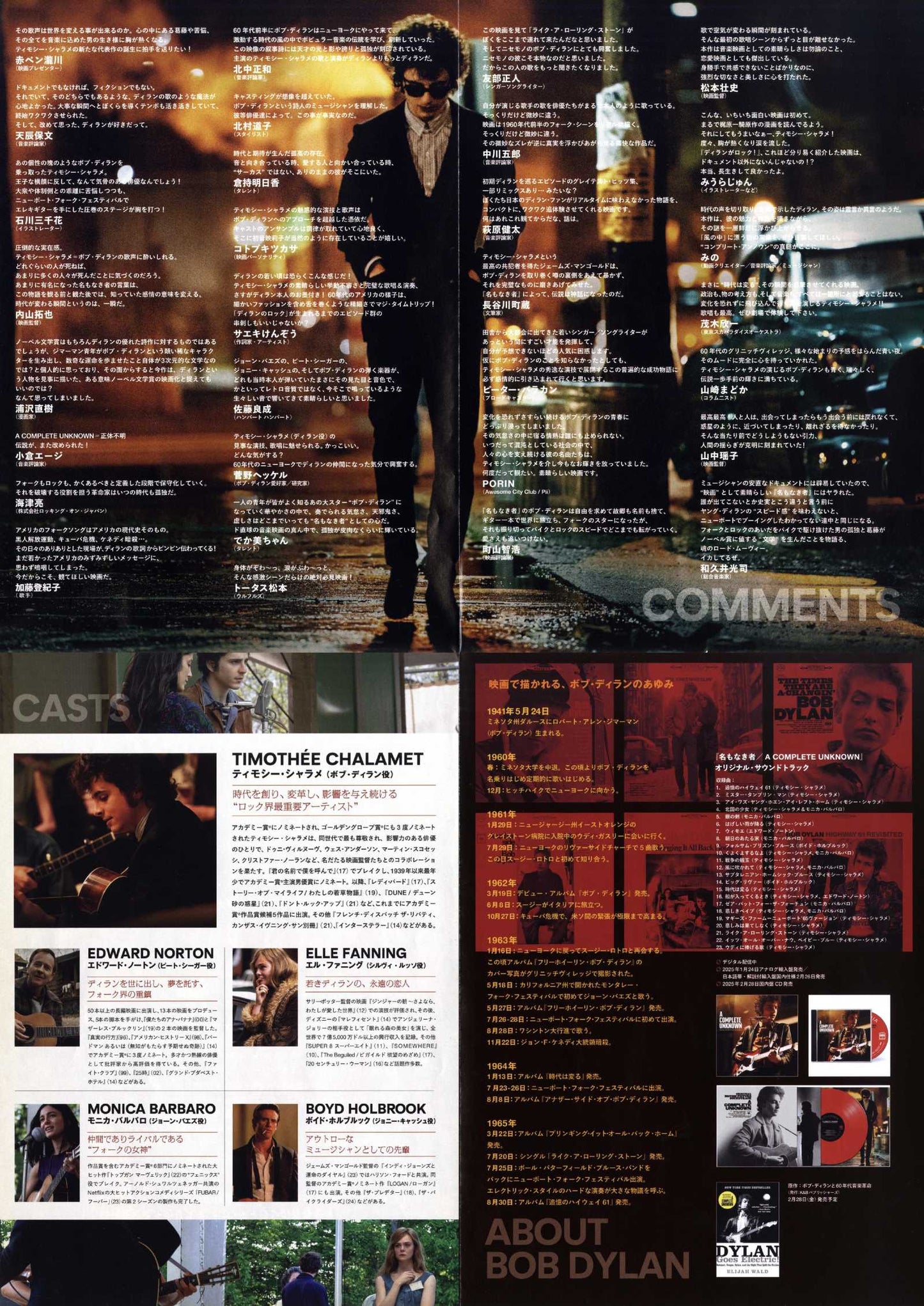 A Complete Unknown Japanese Chirashi Mini Ad-Flyer Poster 2024 C