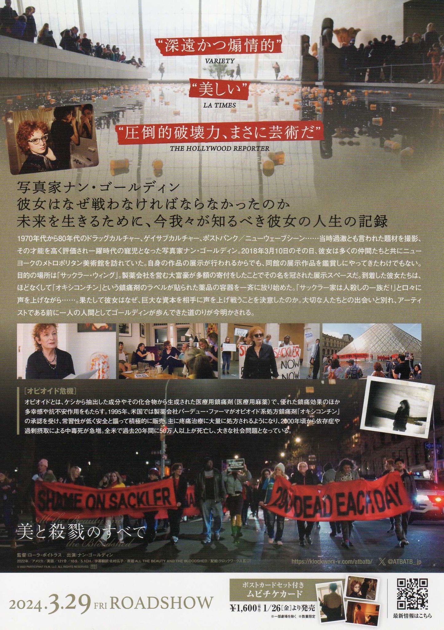 All The Beauty And The Bloodshed Japanese Chirashi Mini Ad-Flyer Poster 2022