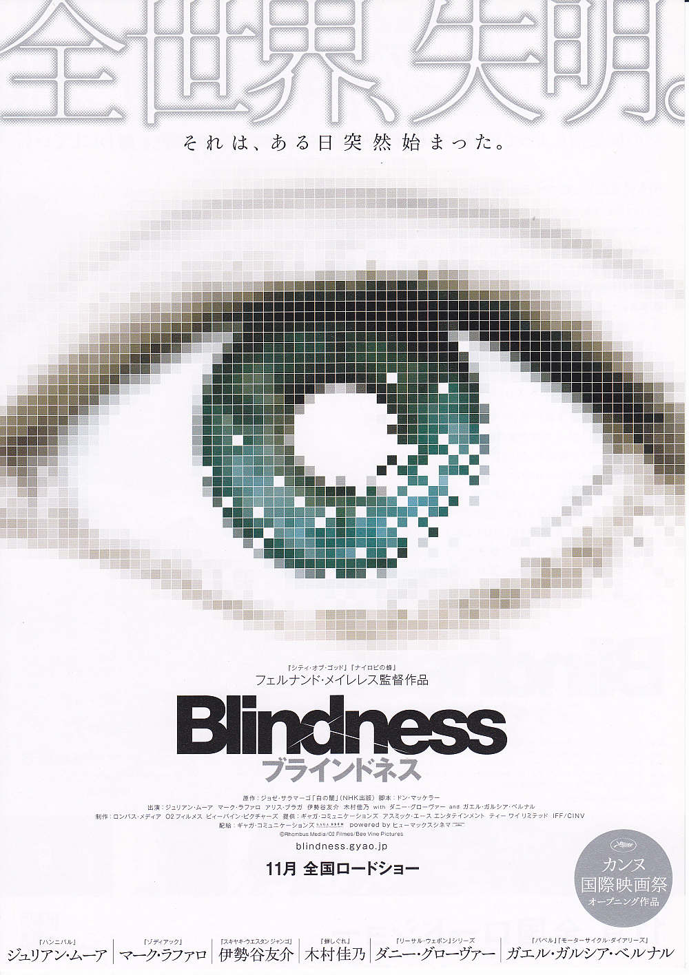 Blindness Japanese Chirashi Mini Ad-Flyer Poster 2008 A
