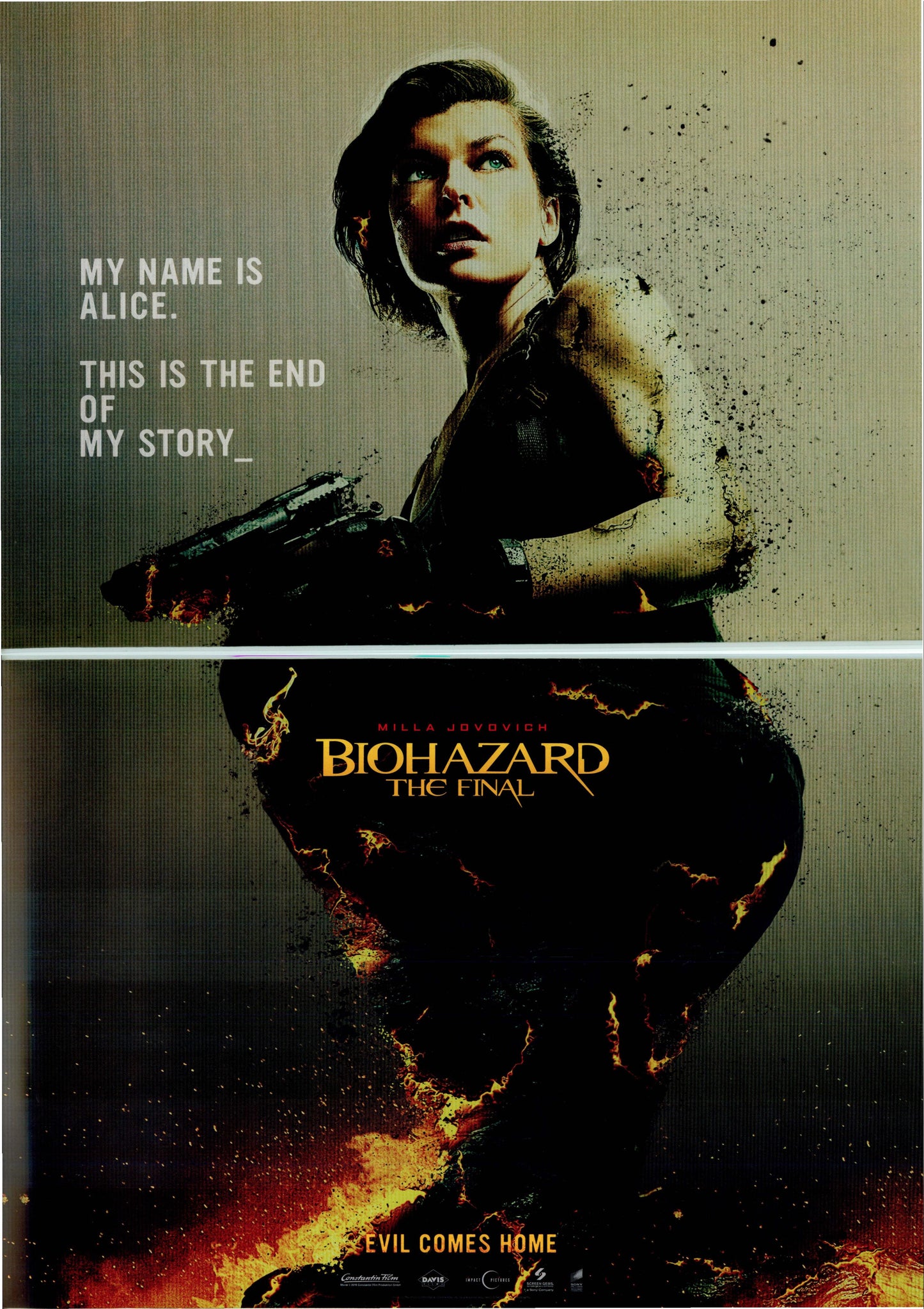 Resident Evil Final Chapter Japanese Chirashi Mini Ad-Flyer Poster 2016 4p B