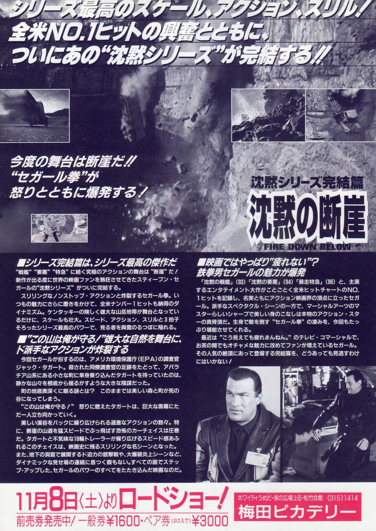 Fire Down Below Japanese Chirashi Mini Ad-Flyer Poster 1997