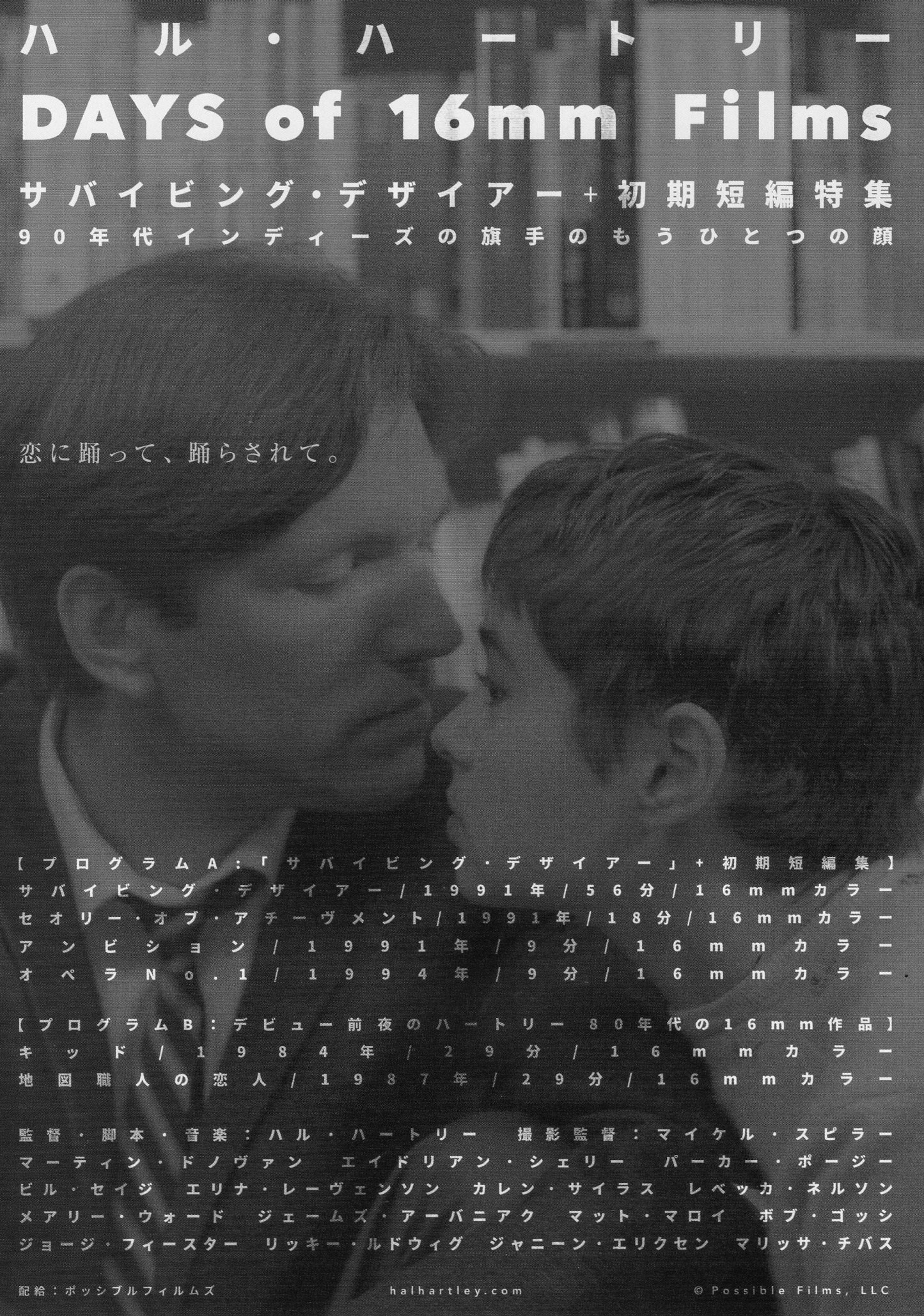 Hal Hartley Retrospective Japanese Chirashi Mini Ad-Flyer Poster 2020