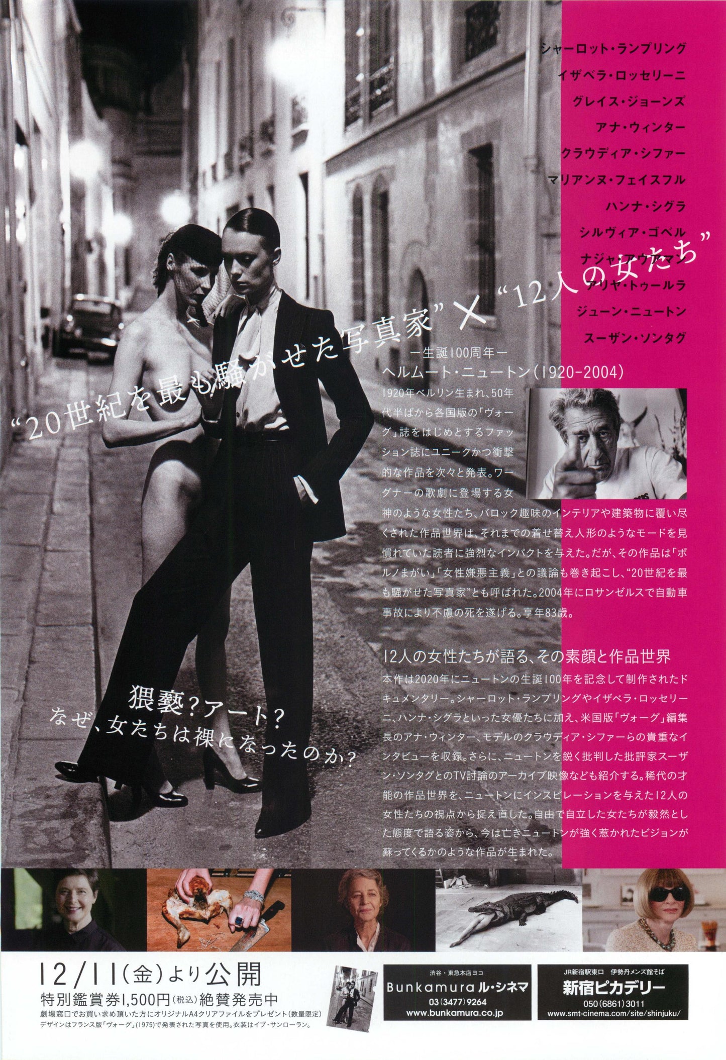 Helmut Newton The Bad And The Beautiful Japanese Chirashi Mini Ad-Flyer Poster 2020