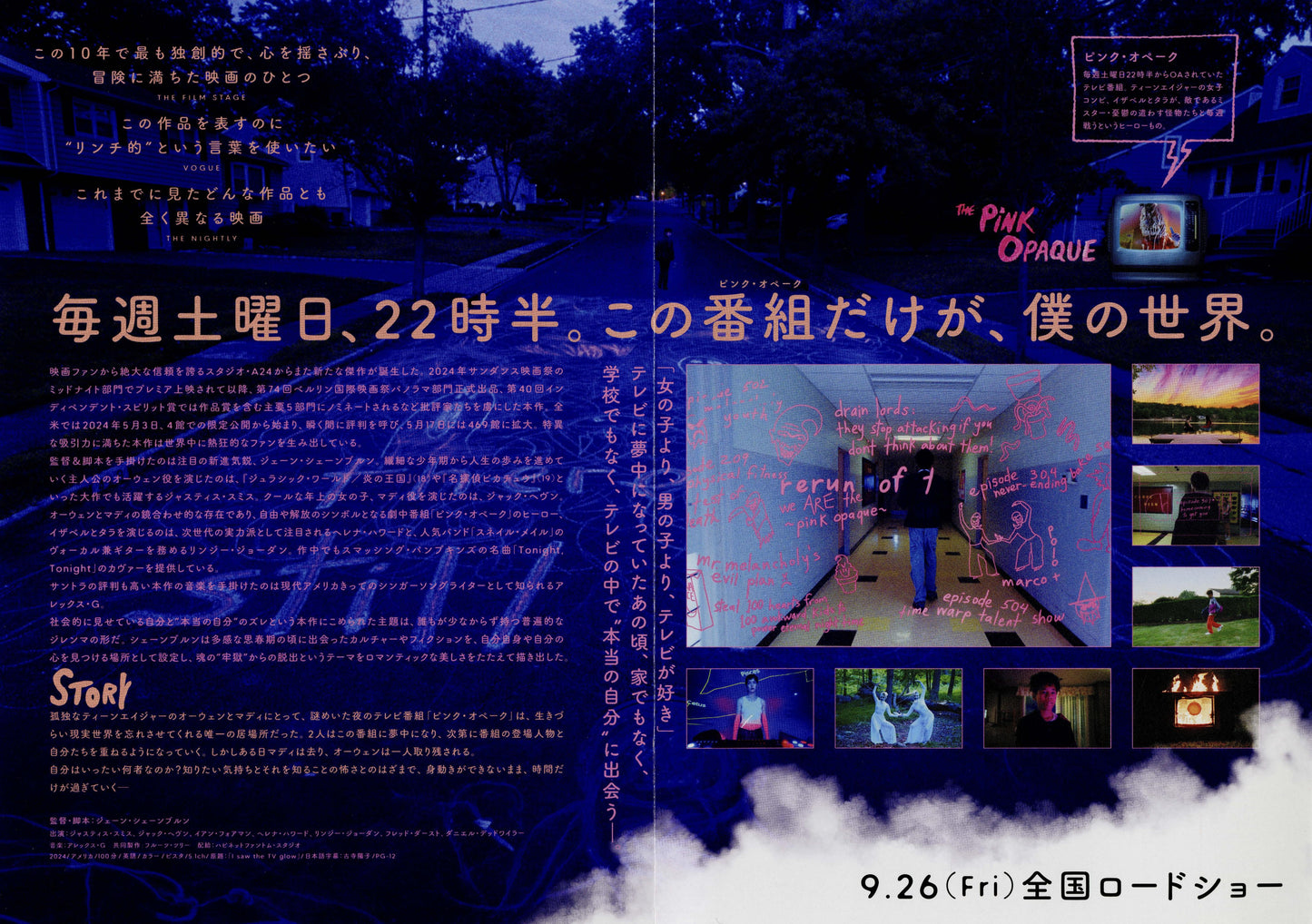 I Saw The Tv Glow Japanese Chirashi Mini Ad-Flyer Poster 2024 4p