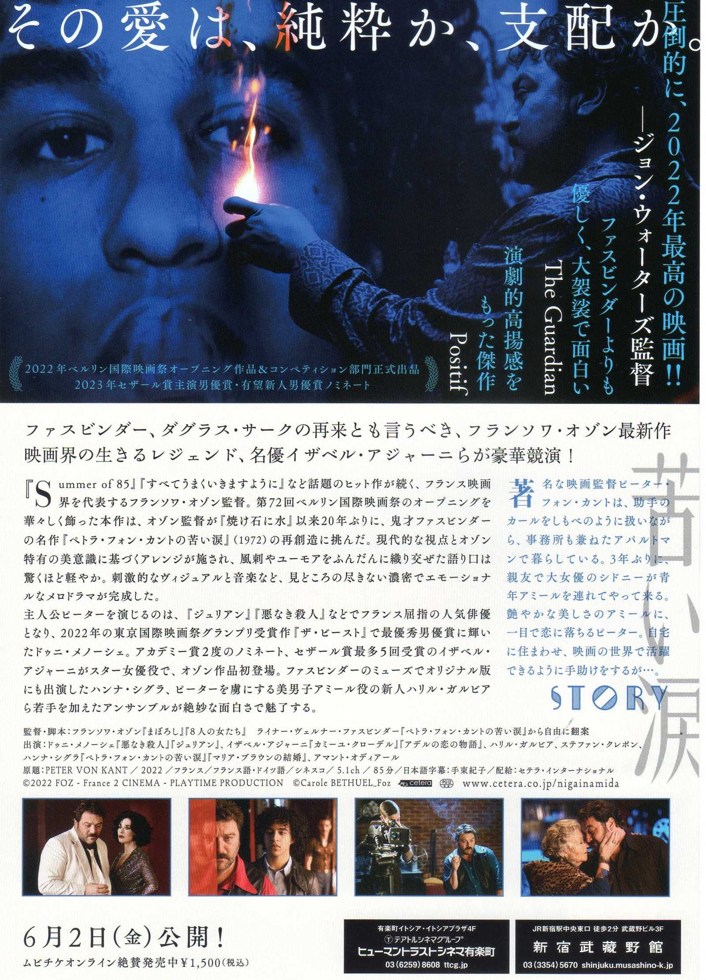 Peter Von Kant Japanese Chirashi Mini Ad-Flyer Poster 2022 A