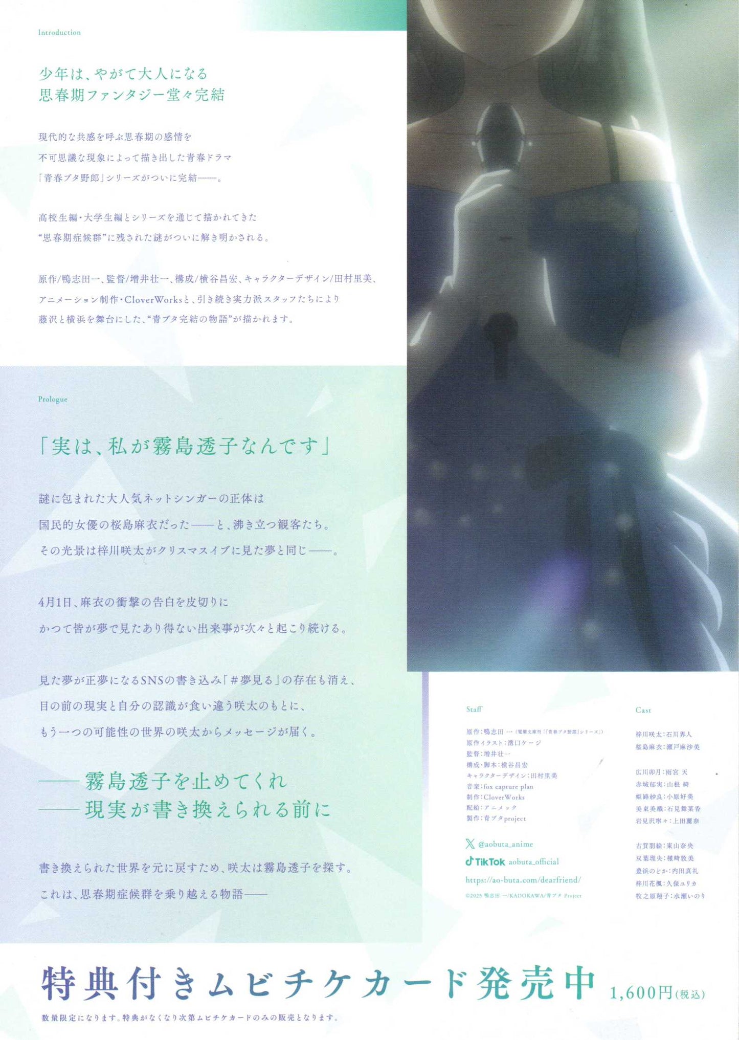 Rascal Does Not Dream of A Dear Friend Japanese Chirashi Mini Ad-Flyer Poster 2026