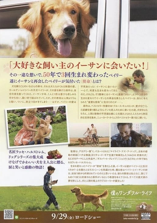 A Dog's Purpose Japanese Chirashi Mini Ad-Flyer Poster 2017