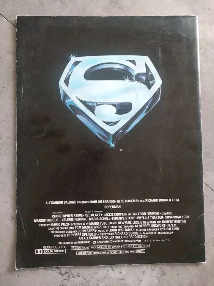 Superman Japanese Movie Program Pamphlet 1978