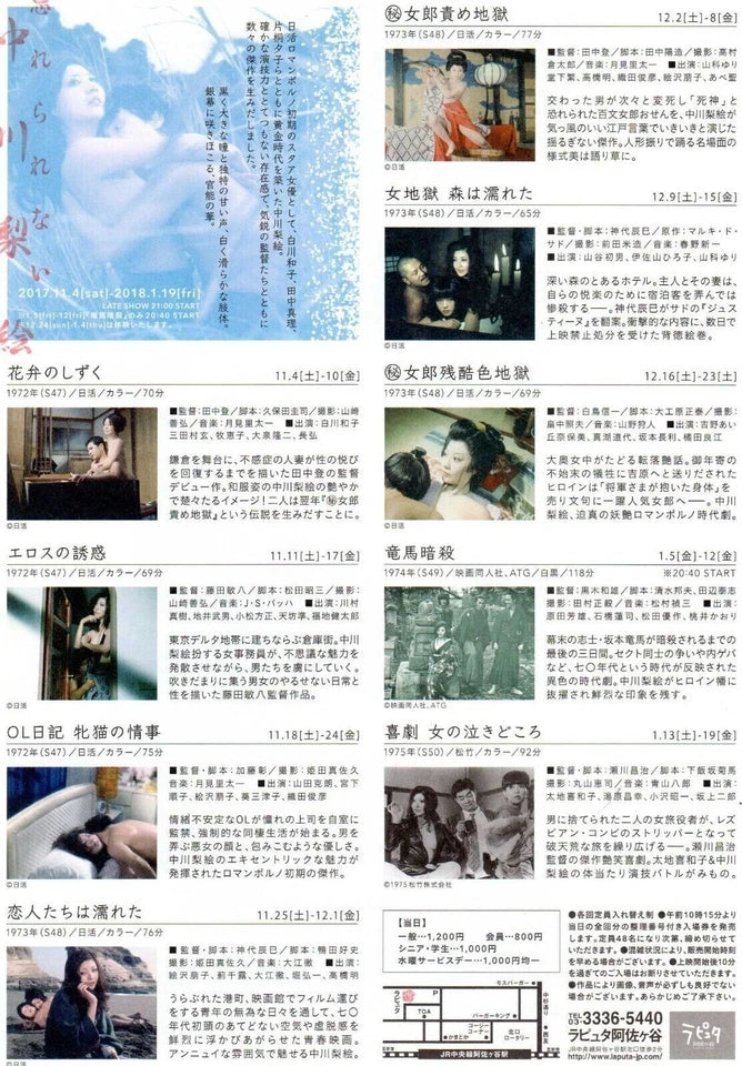 The Unforgettable Rie Nakagawa Retro Japanese Chirashi Mini Ad-Flyer Poster 2017