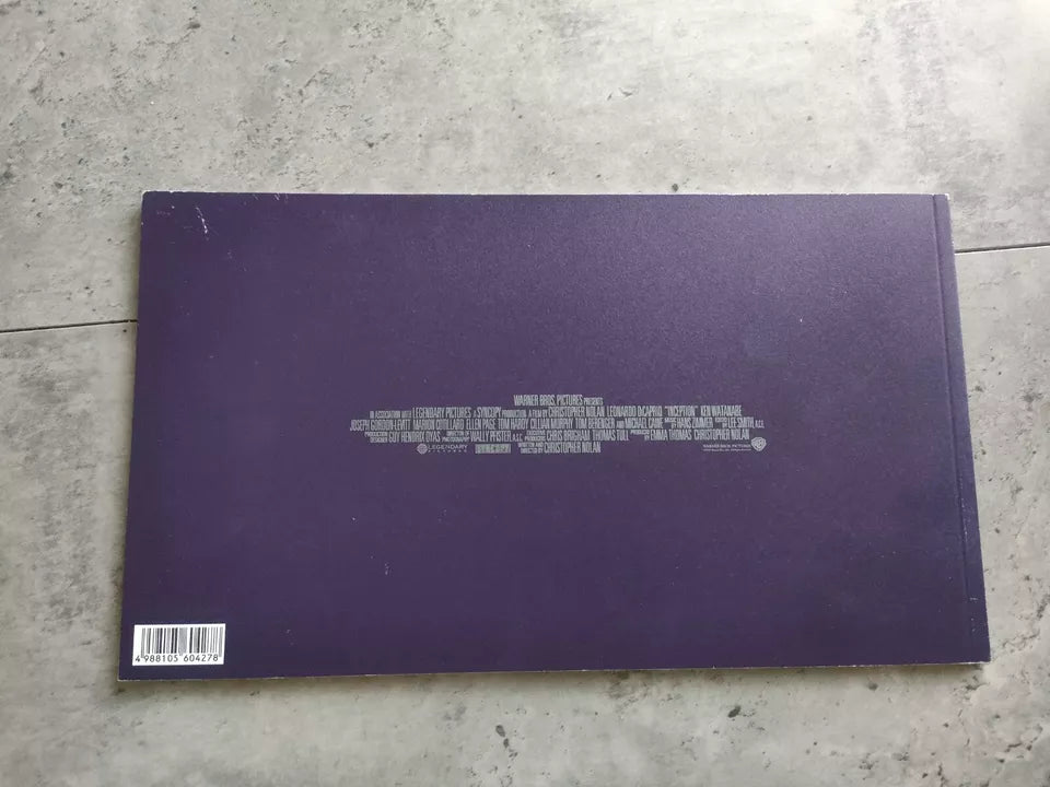 Inception Japanese Movie Program Pamphlet 2010 Nolan