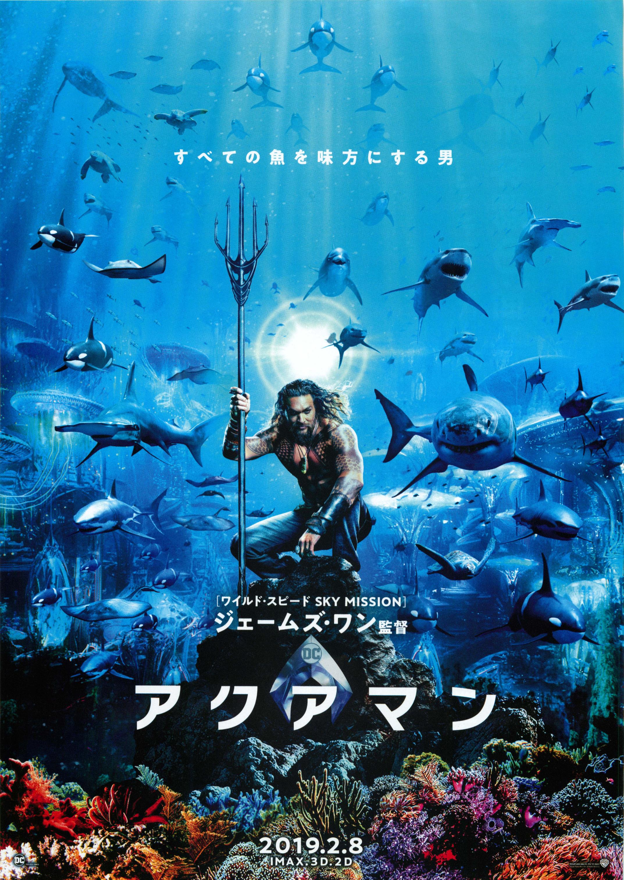 Aquaman Japanese Chirashi Mini Ad-Flyer Poster 2018 A