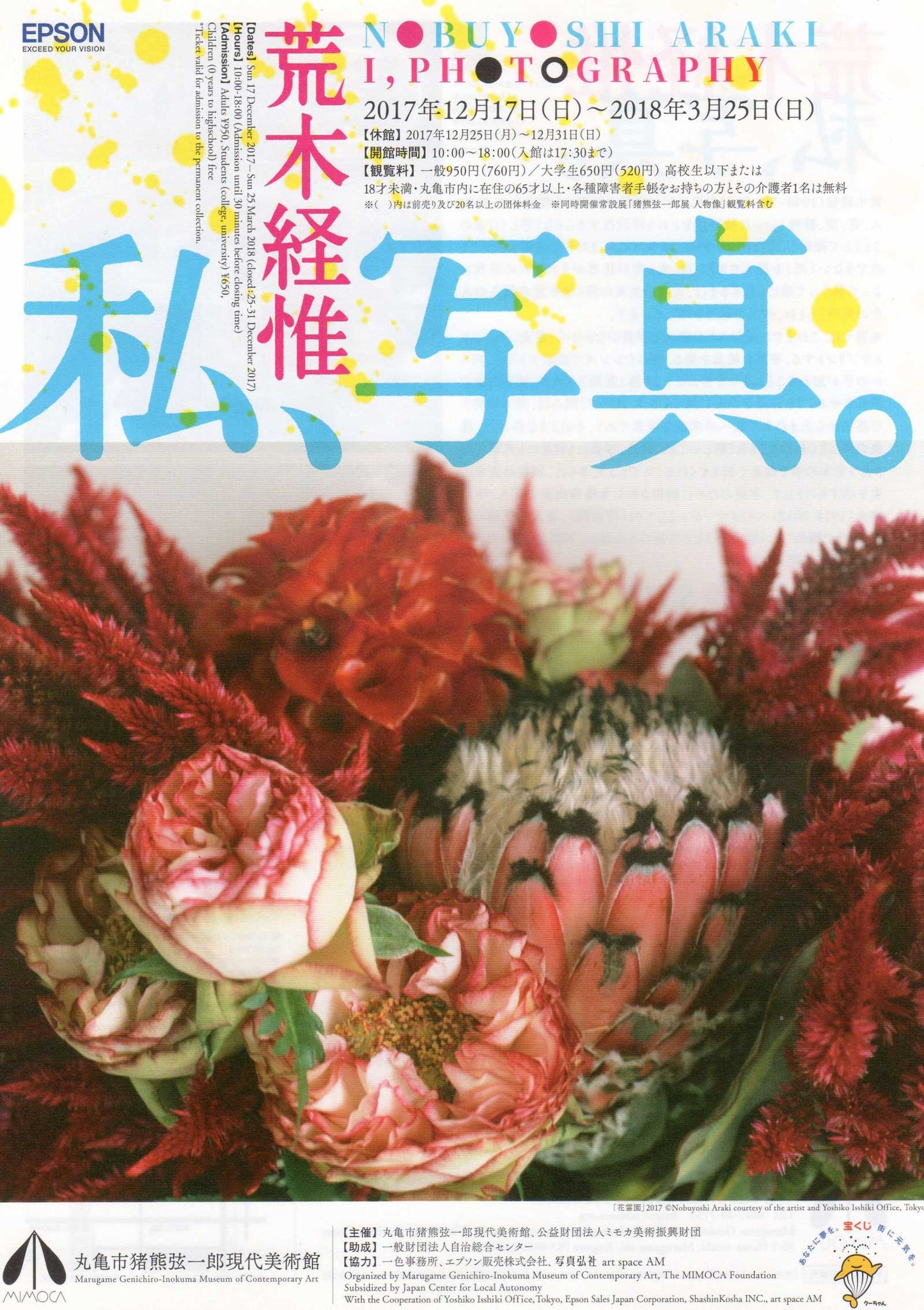 Nobuyoshi Araki Photo Exhibi Japanese Anime Chirashi Mini Ad-Flyer Poster 2017