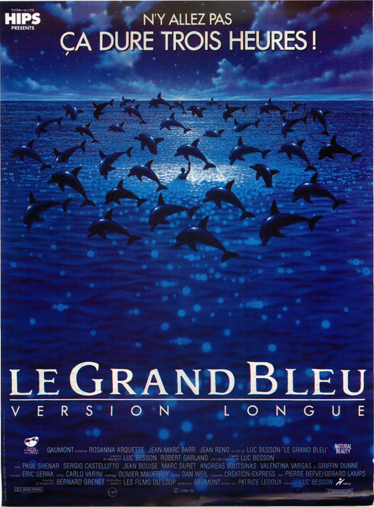 The Big Blue Japanese Chirashi Mini Ad-Flyer Poster 1988 Besson Reno