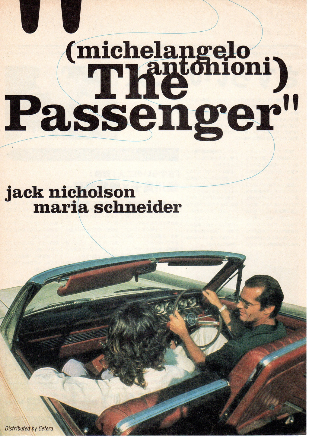 The Passenger Japanese Chirashi Mini Ad-Flyer Poster 1975R Antonioni