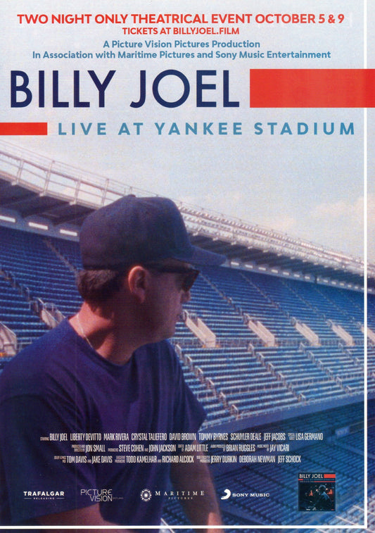 Billy Joel Live At Yankee Stadium Japanese Chirashi Mini Ad-Flyer Poster 1990 R