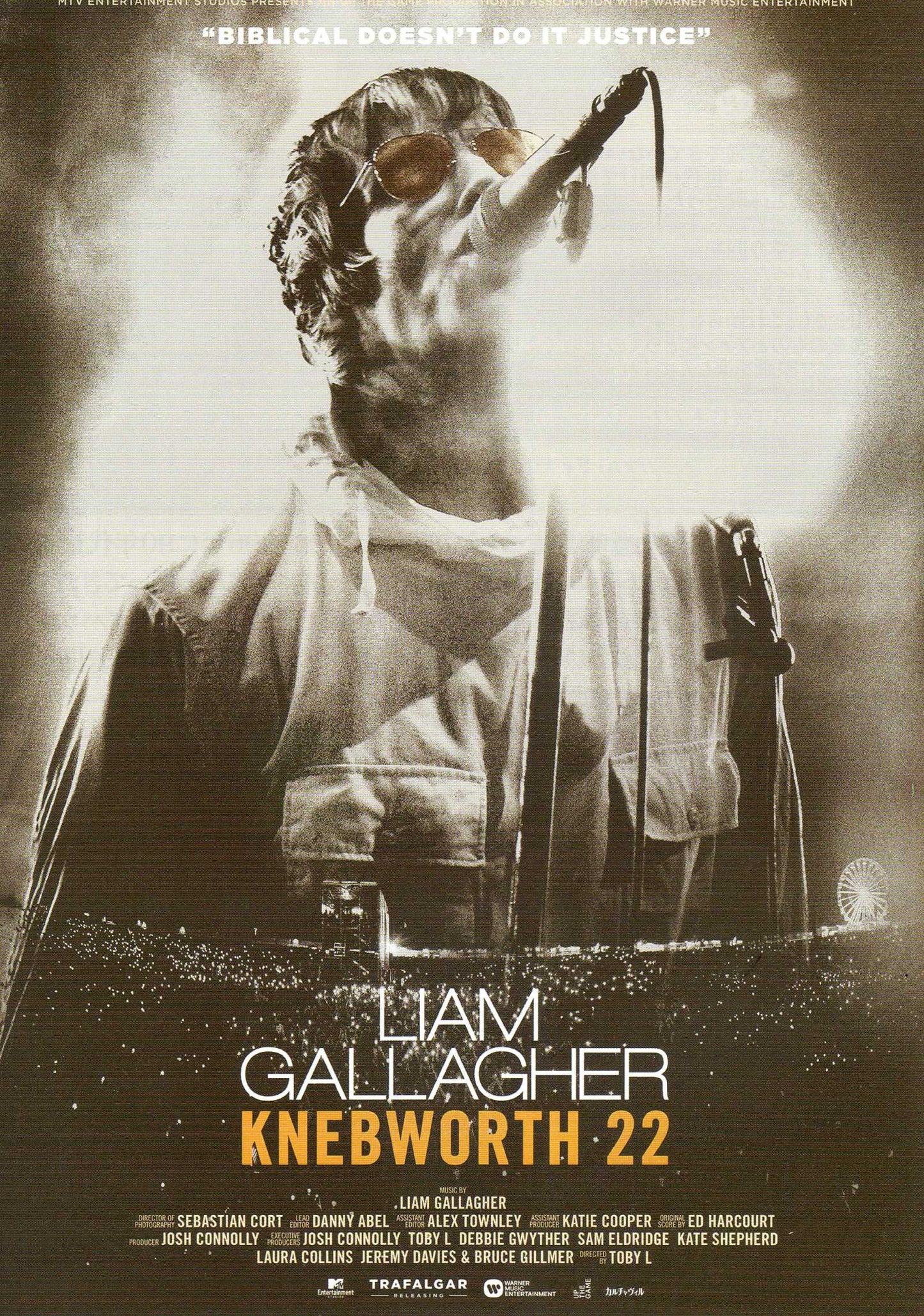 Liam Gallagher Knebworth 22 Japanese Chirashi Mini Ad-Flyer Poster 2022