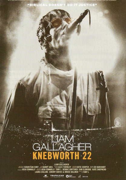 Liam Gallagher Knebworth 22 Japanese Chirashi Mini Ad-Flyer Poster 2022
