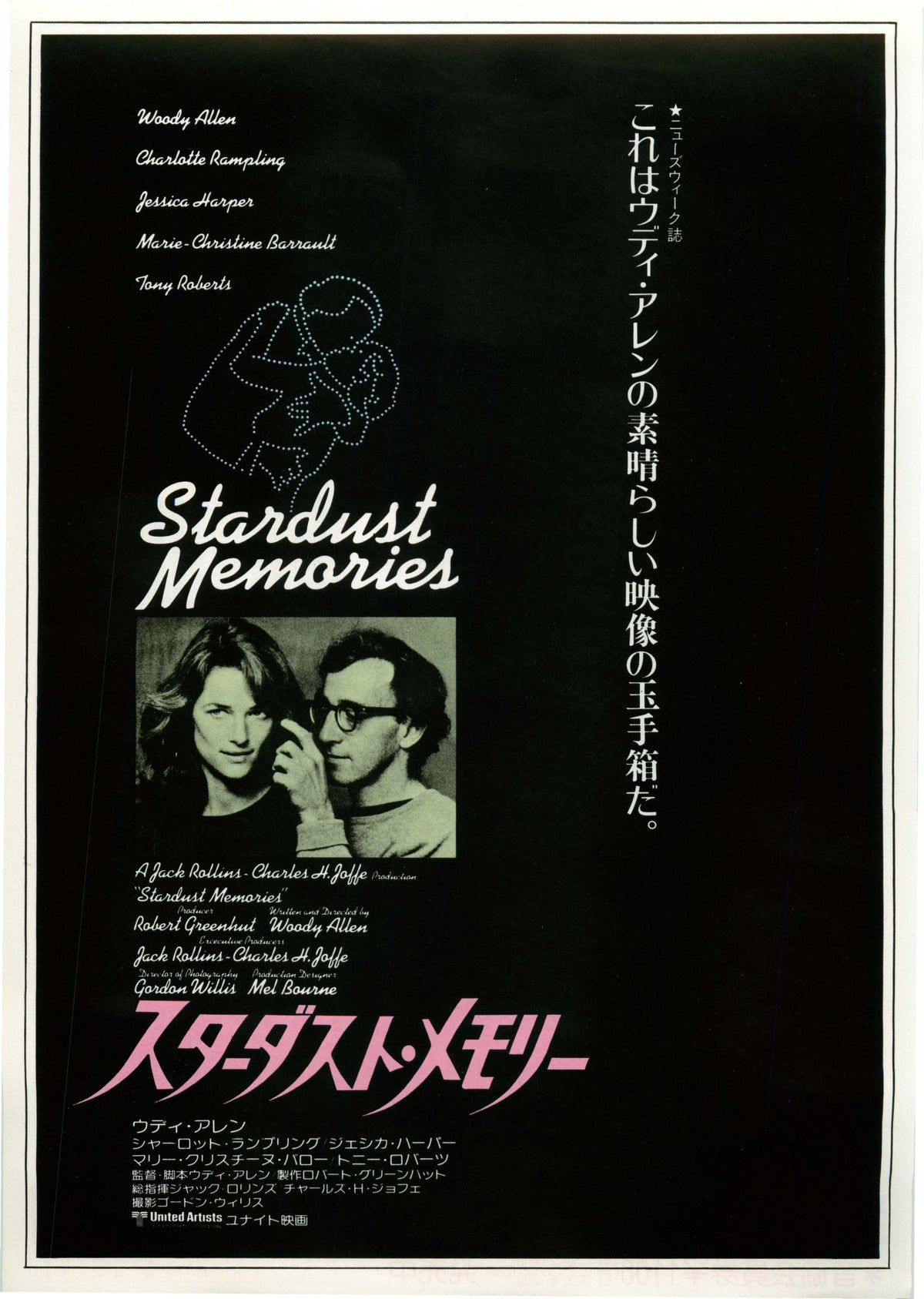 Stardust Memories Japanese Chirashi Mini Ad-Flyer Poster 1980 Woody Allen
