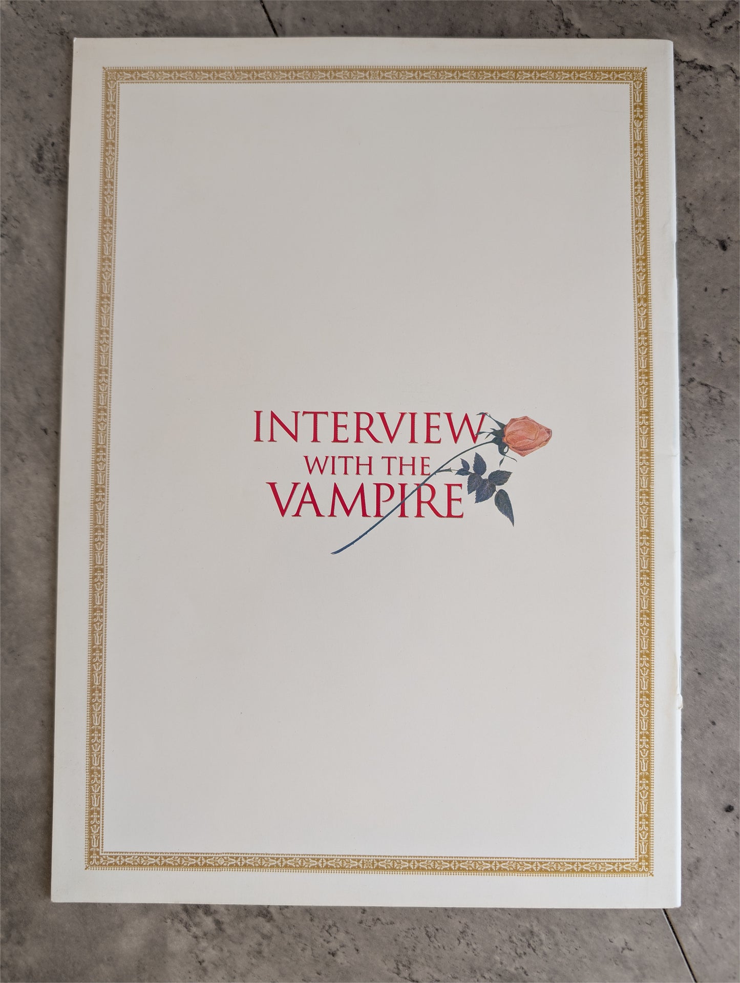 Interview With The Vampire Japanese Movie Program Pamphlet 1994