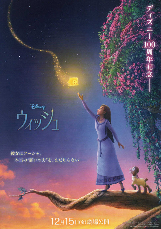 Wish Japanese Chirashi Mini Ad-Flyer Poster 2023 Disney