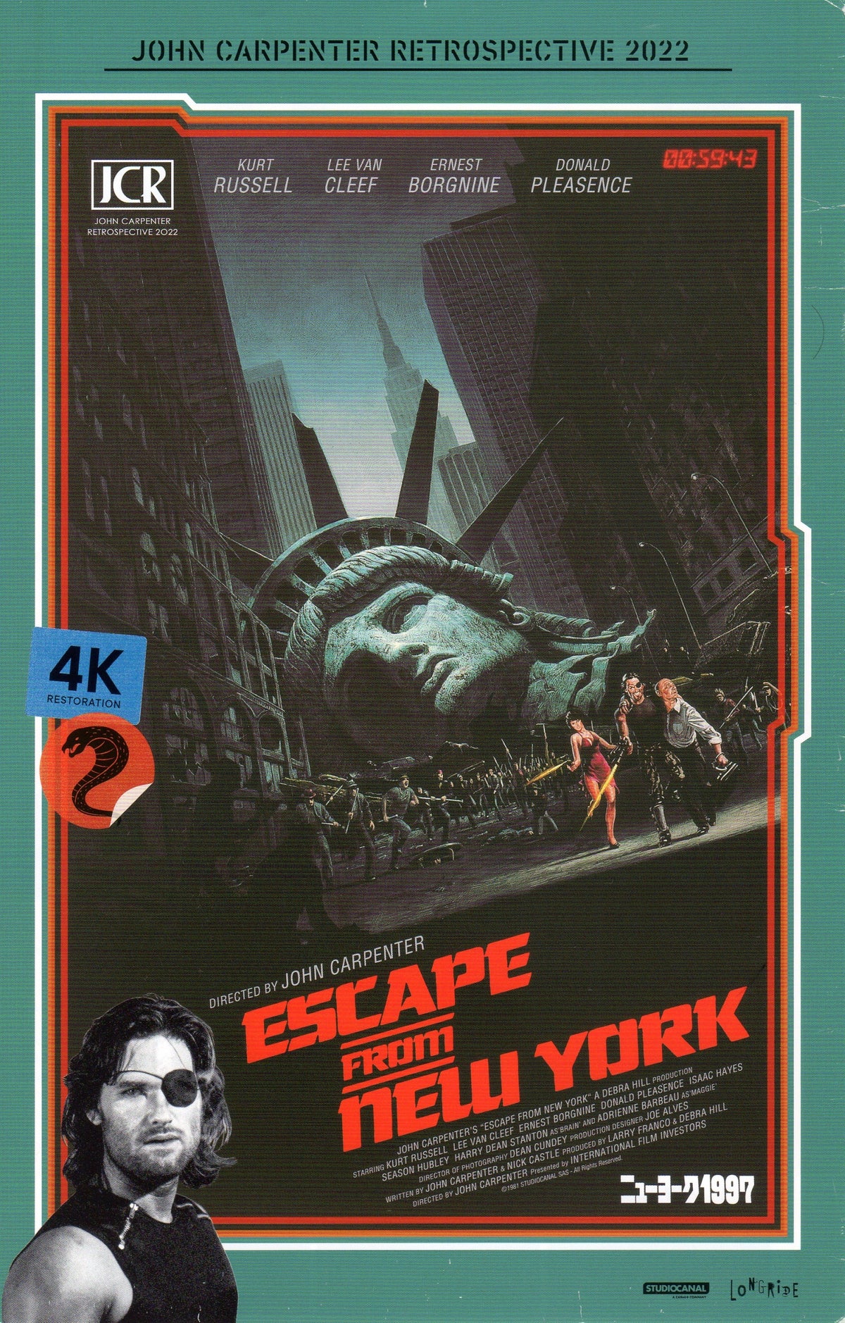 Escape From New York Japanese Chirashi Mini Ad-Flyer Poster 1981 R Carpenter