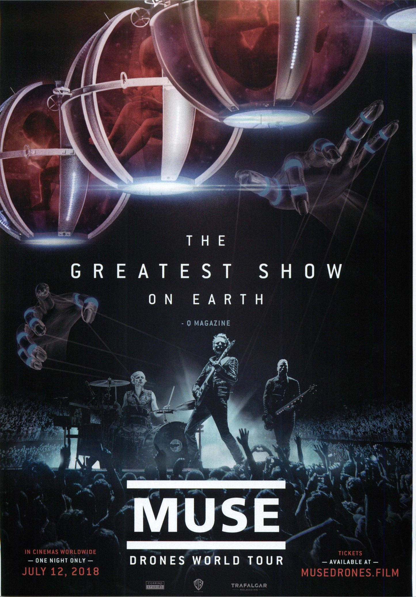 Muse 2018 Drones World Tour Japan Japanese Chirashi Mini Ad-Flyer Poster 2018