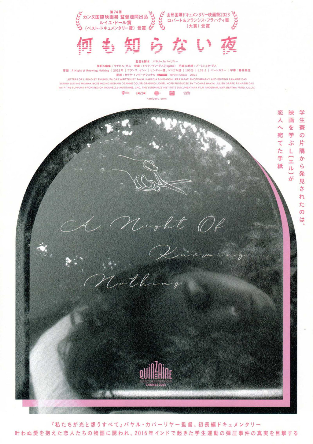 A Night of Knowing Nothing Japanese Chirashi Mini Ad-Flyer Poster 2021