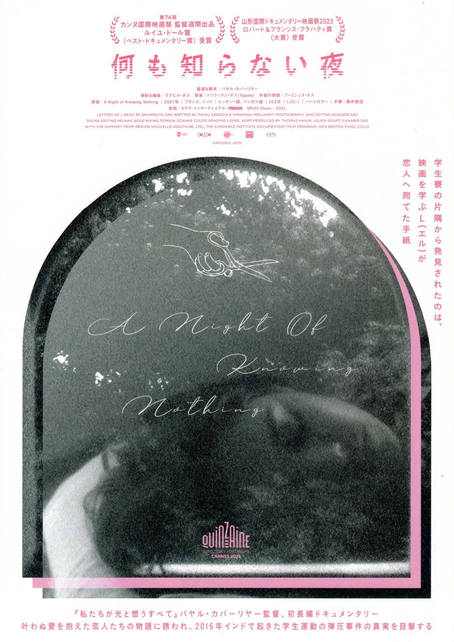 A Night of Knowing Nothing Japanese Chirashi Mini Ad-Flyer Poster 2021