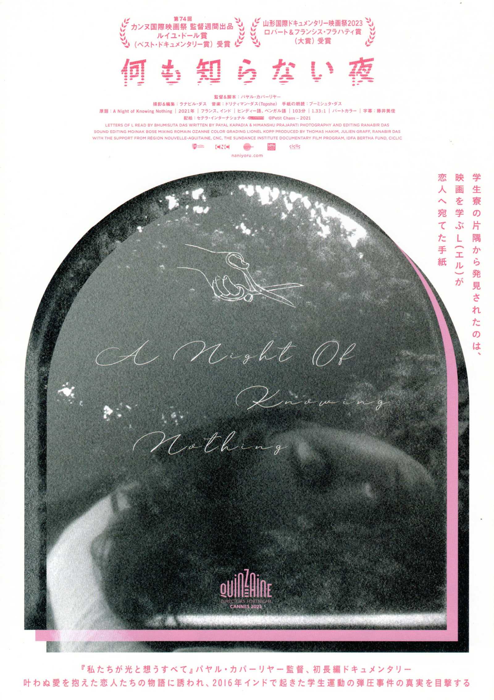 A Night of Knowing Nothing Japanese Chirashi Mini Ad-Flyer Poster 2021