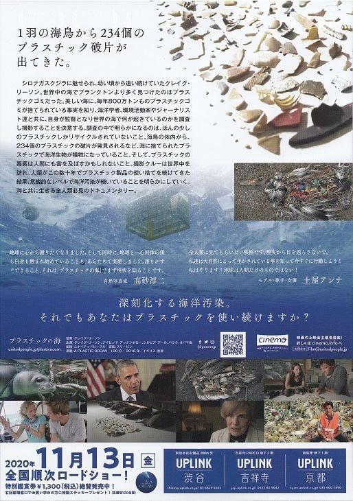 A Plastic Ocean Japanese Chirashi Mini Ad-Flyer Poster 2016