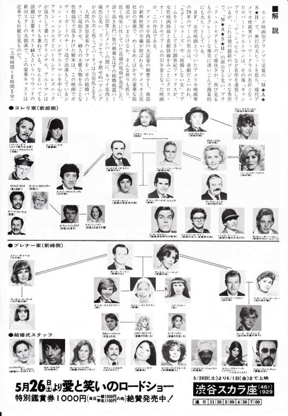 A Wedding Japanese Chirashi Mini Ad-Flyer Poster 1978