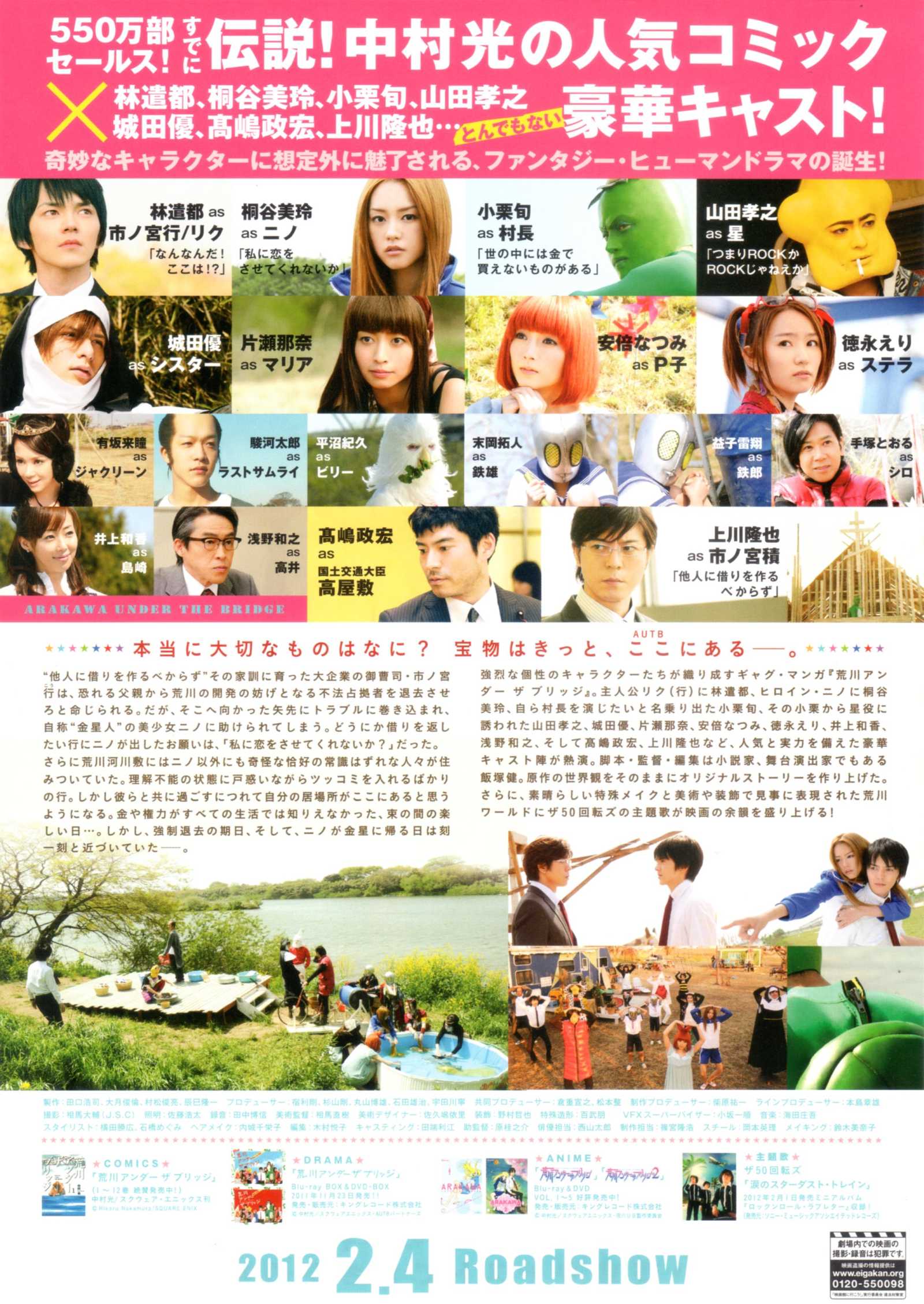 Arakawa Under The Bridge Japanese Chirashi Mini Ad-Flyer Poster 2012