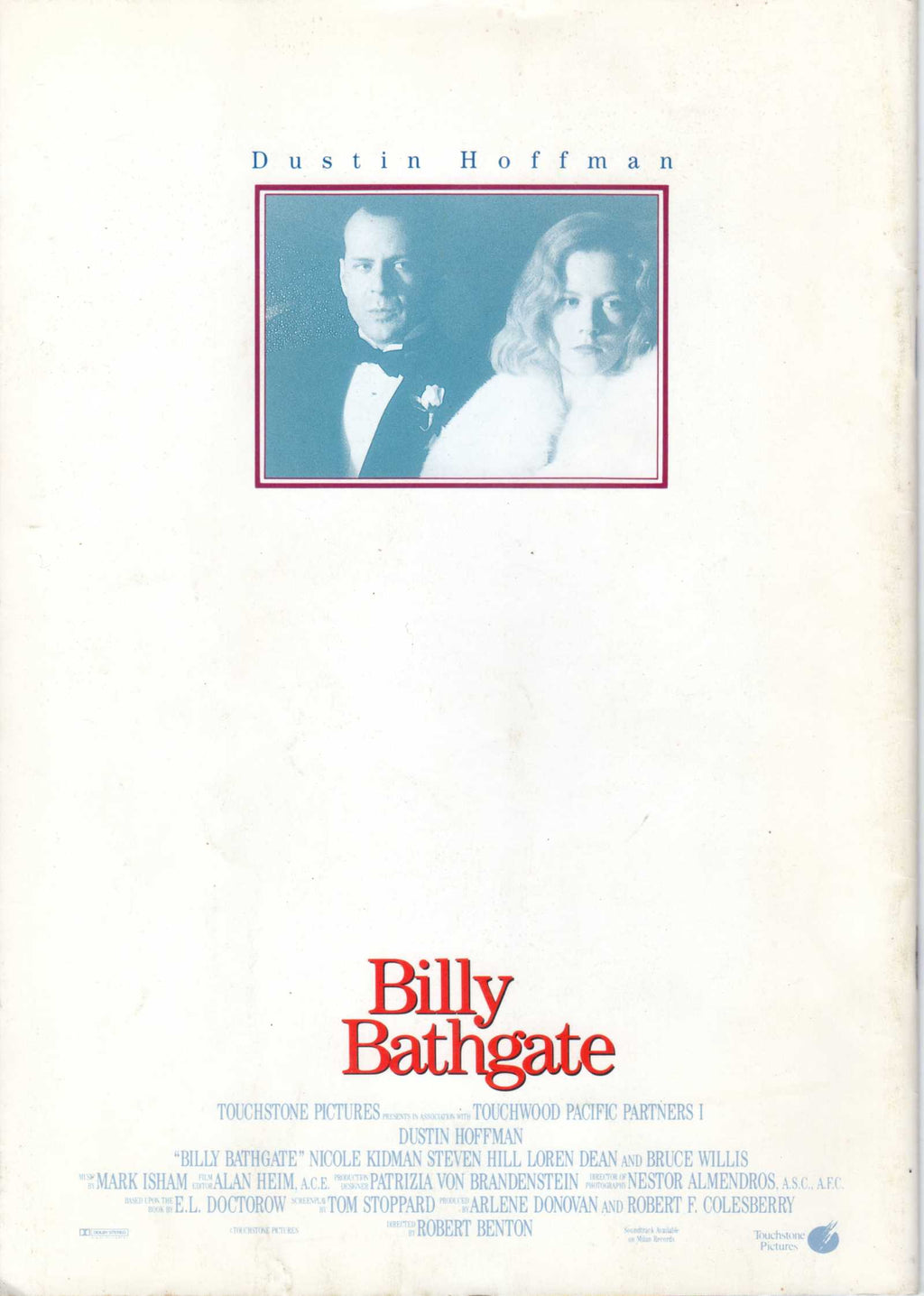 Billy Bathgate Japanese Movie Program Pamphlet 1991