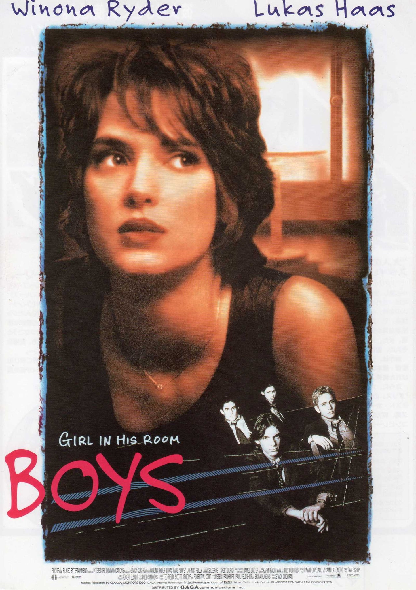Boys Japanese Chirashi Mini Ad-Flyer Poster 1996 B Winona Ryder