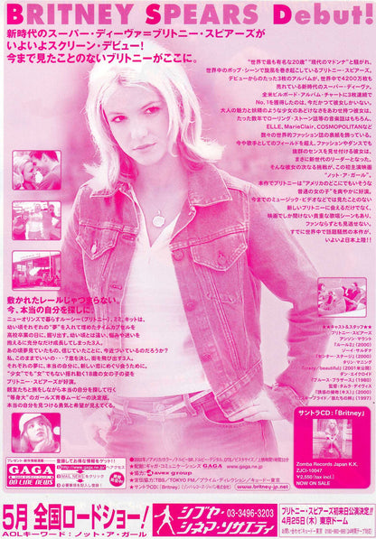 Crossroads Japanese Chirashi Mini Ad-Flyer Poster 2002 Britney Spears