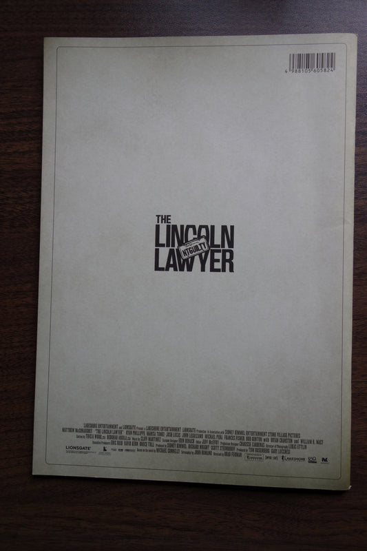 The Lincoln Lawyer Japanese Anime Movie Program Pamphlet 2011
