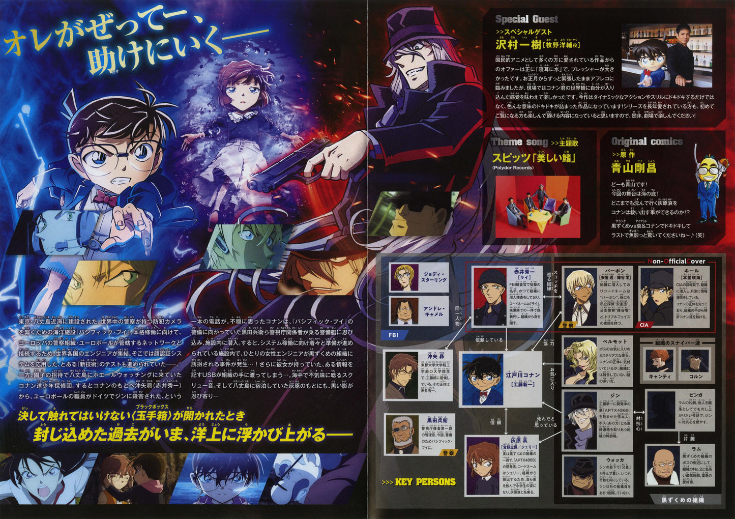 Conan Black Iron Submarine Japanese Anime Chirashi Mini Ad-Flyer Poster 2023 4p