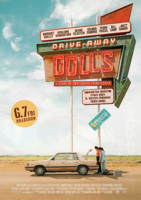 Drive-Away Dolls Japanese Chirashi Mini Ad-Flyer Poster 2024 A Coen