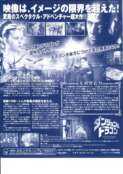 Dungeons & Dragons Japanese Chirashi Mini Ad-Flyer Poster 2000