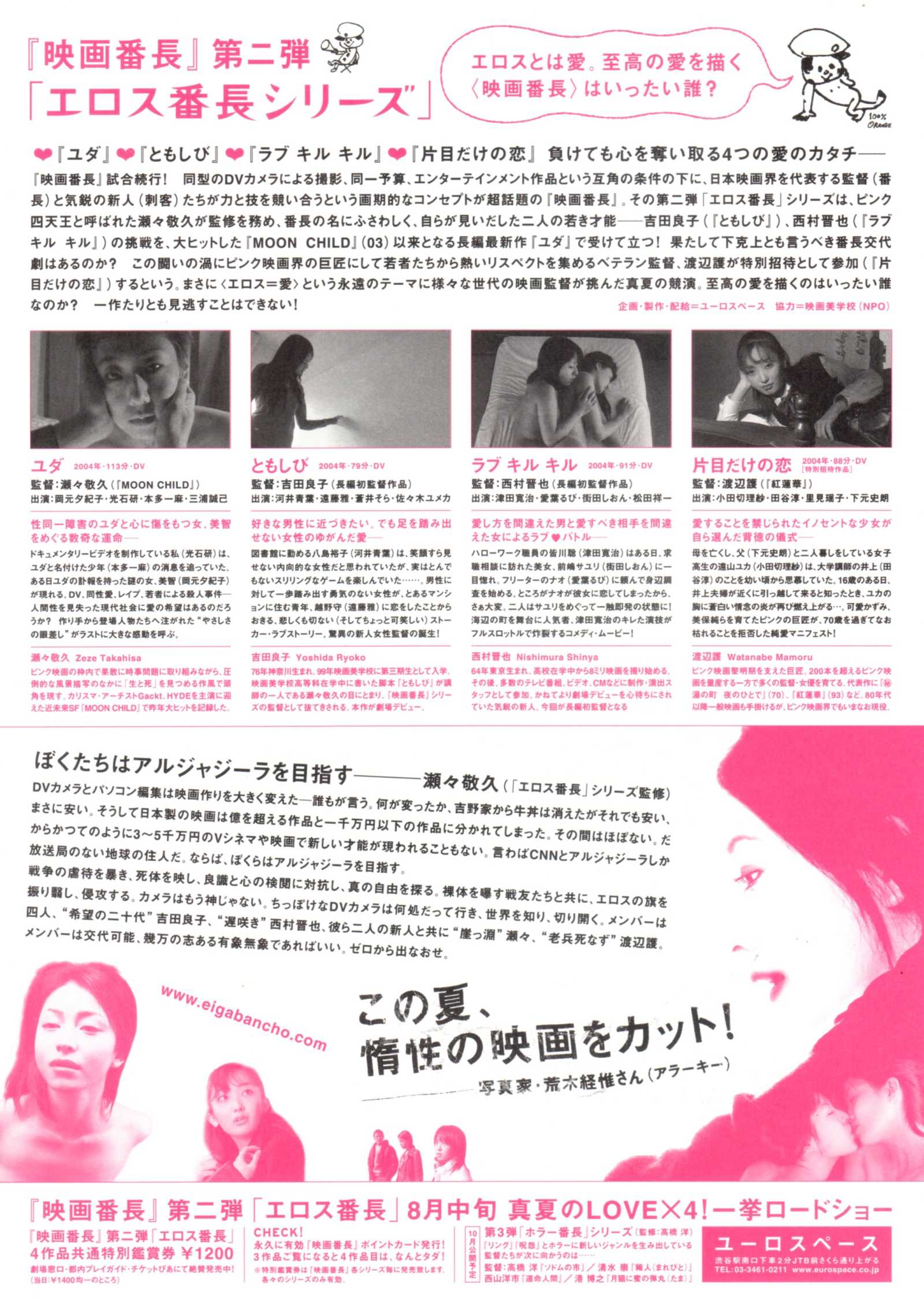 Eiga Bancho Vol 2 Eros Bancho Festival Japanese Chirashi Mini Ad-Flyer Poster 2004