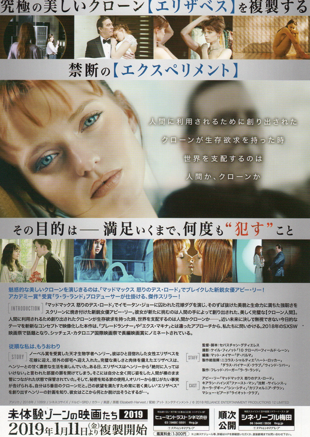 Elizabeth Harvest Japanese Chirashi Mini Ad-Flyer Poster 2018