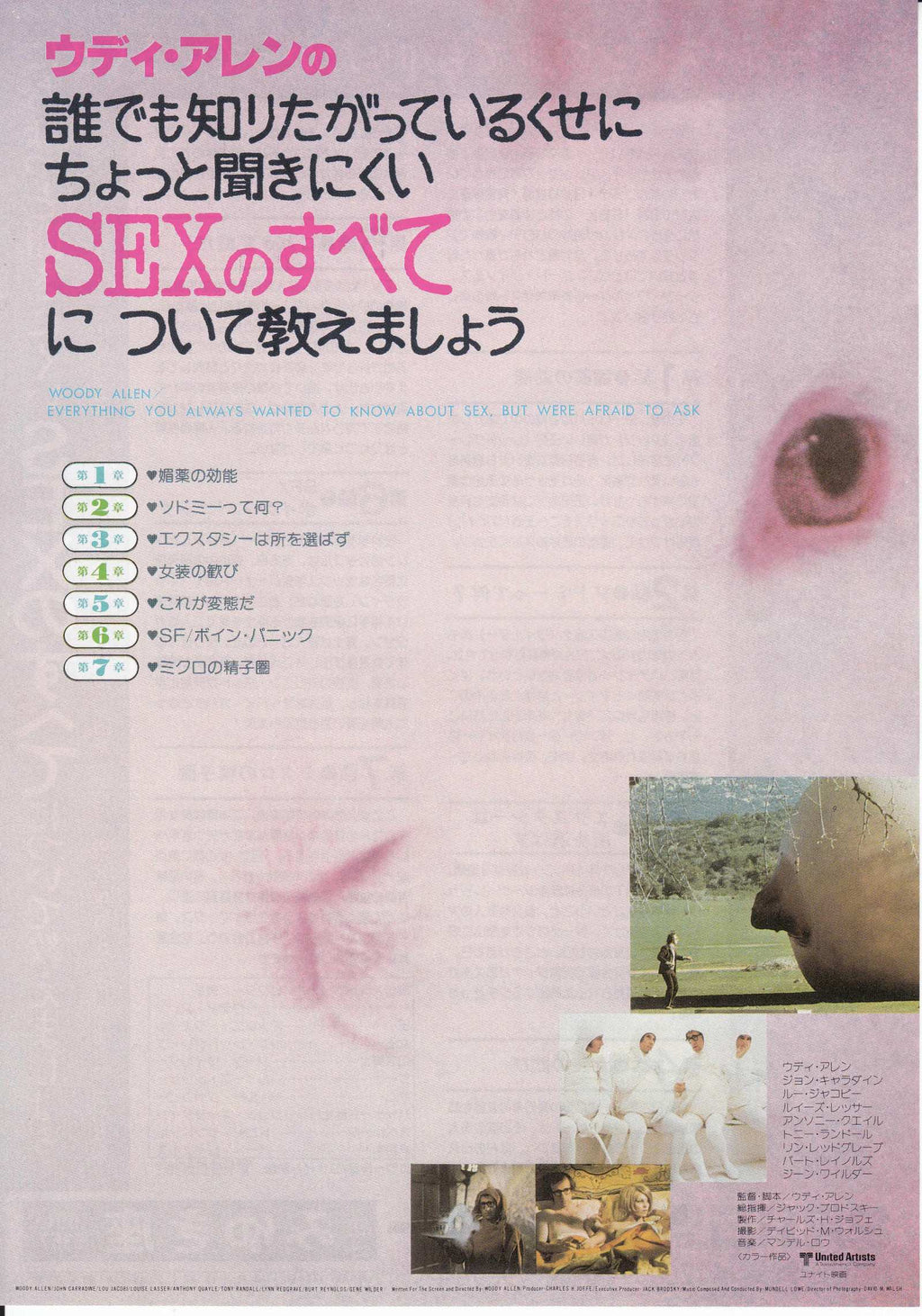Everything You Wanted To Sex Japanese Chirashi Mini Ad-Flyer Poster 1972 Allen