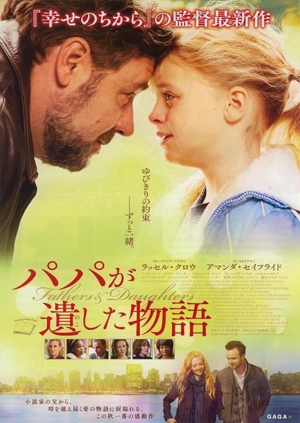 Fathers & Daughters Japanese Chirashi Mini Ad-Flyer Poster 2015