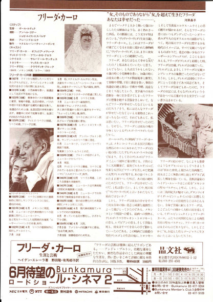 Frida Still Life Japanese Chirashi Mini Ad-Flyer Poster 1983