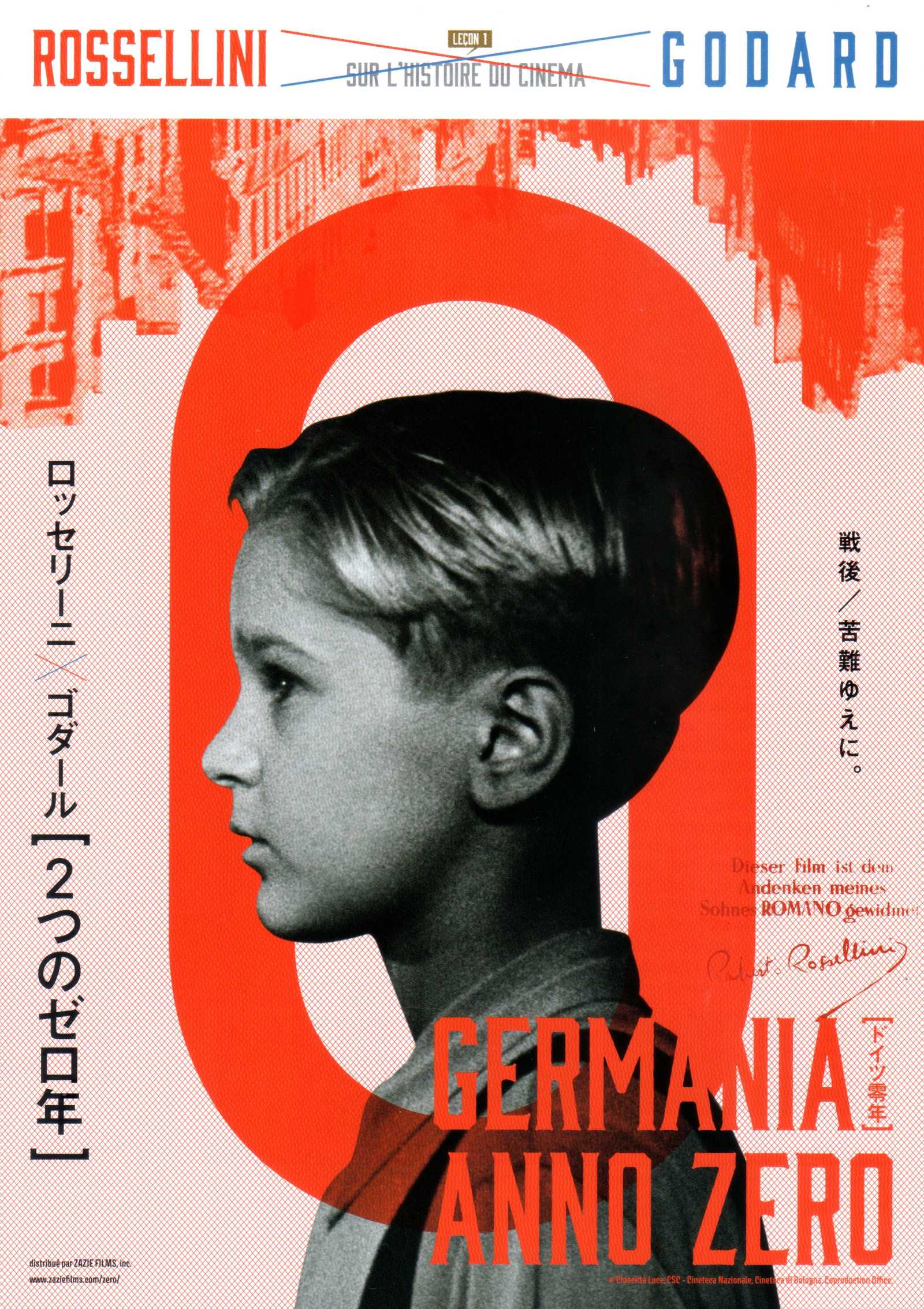 Germania Anno Zero - Allemagne Annee 90 Neuf Zero Japanese Chirashi Mini Ad-Flyer Poster 2026R