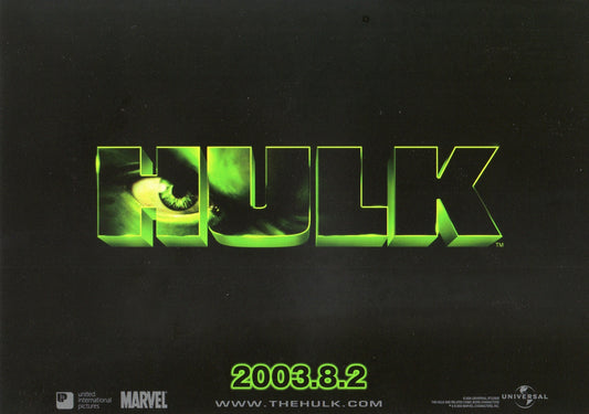 Hulk Japanese Chirashi Mini Ad-Flyer Poster 2003 A Marvel
