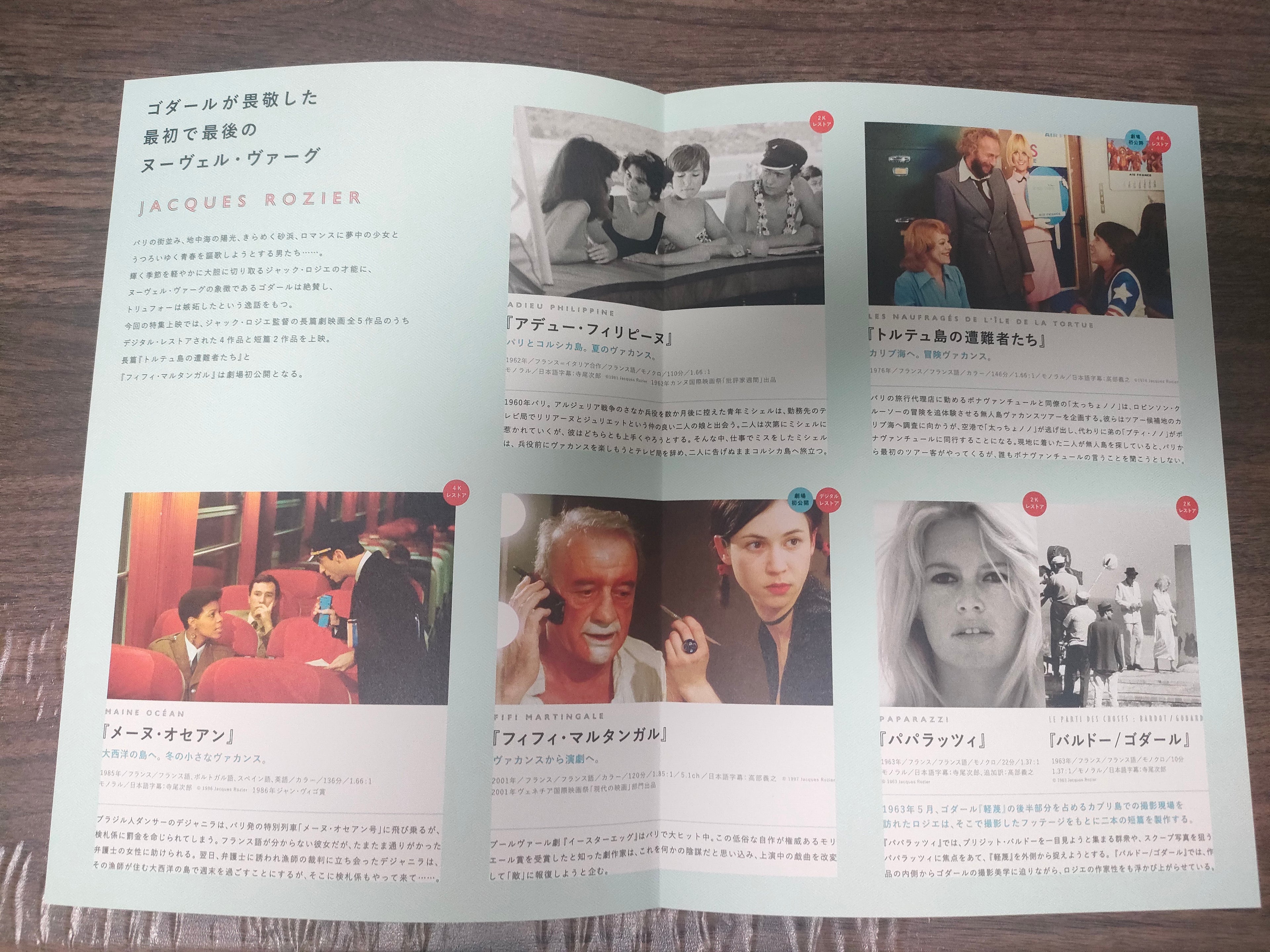 Jacques Rozier Retrospective Japanese Chirashi Mini Ad-Flyer Poster 2023 4p
