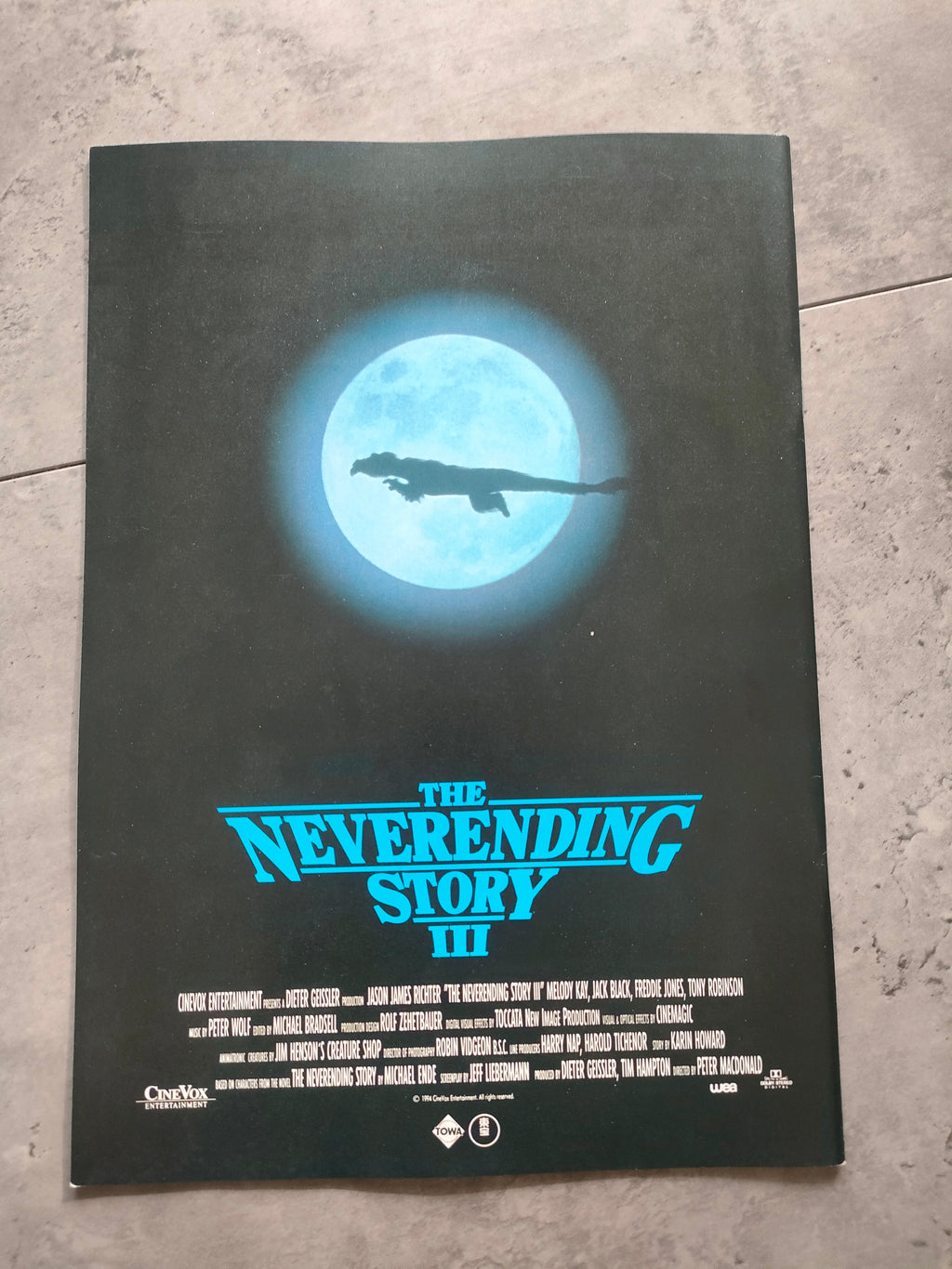 The Neverending Story 3 Japanese Movie Program Pamphlet 1994