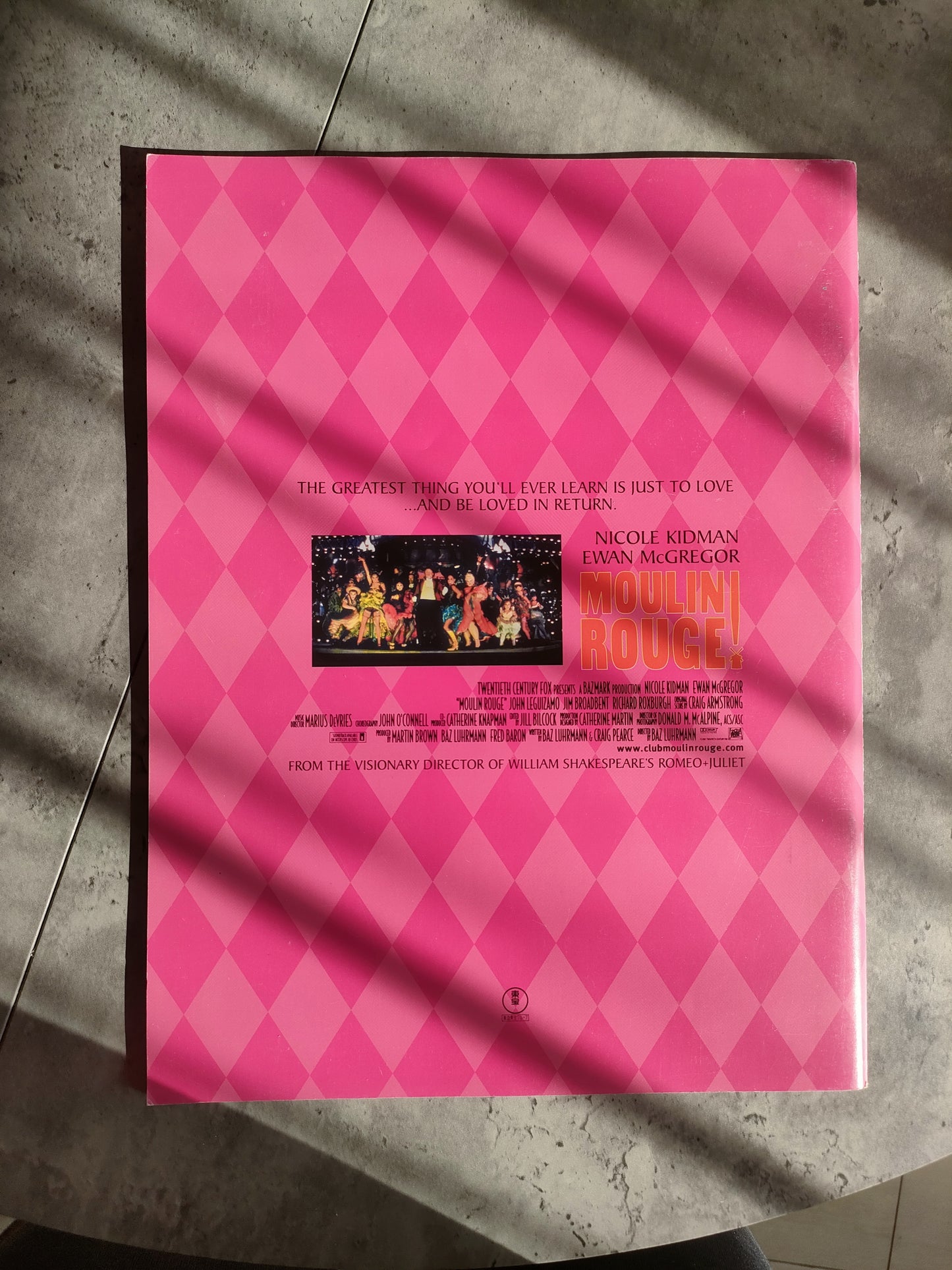 Moulin Rouge Japanese Movie Program Pamphlet 2001